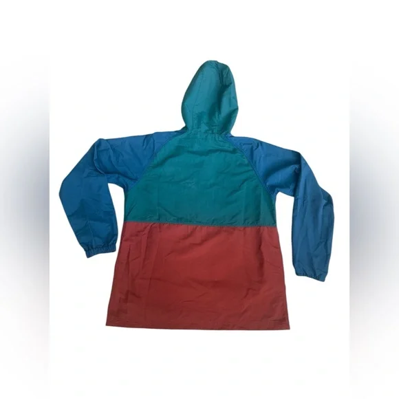 L.L. Bean Colorblock Pullover Jacket in Teal, Blue, Olive & Brick Red - Picture 2 of 5